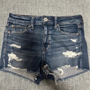 American Eagle Distressed Blue Denim Shorts